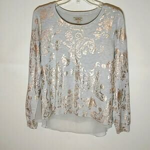 Lucky Brand Women's Size Small  gold and gold top.  Sparkles, Boho